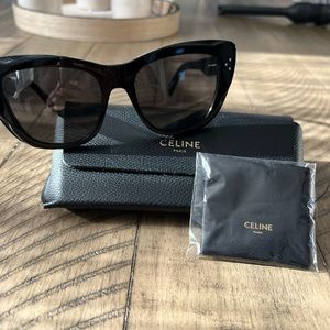 Celin black cat eye sunglasses